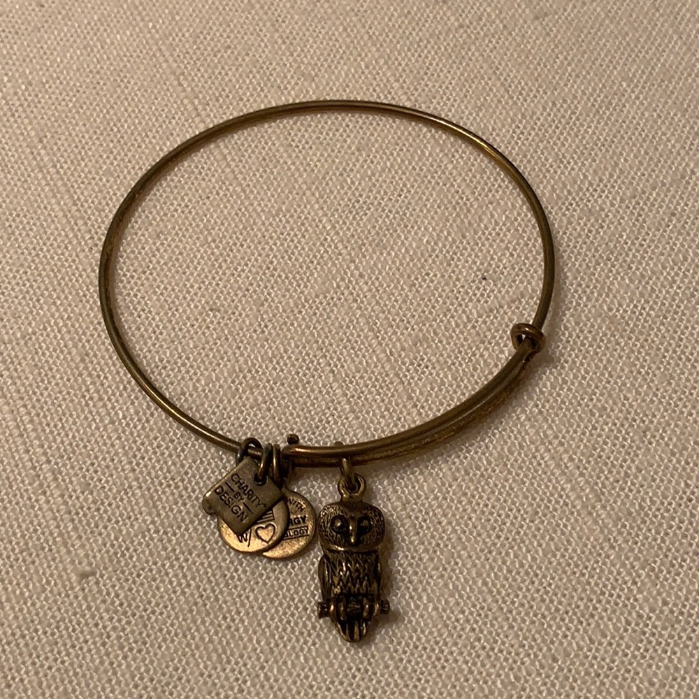 Alex & Ani gold owl bracelet